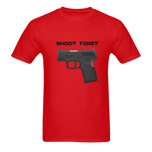 gun-154480_1280 Men's T-Shirt in USA Size (Two Sides Printing)