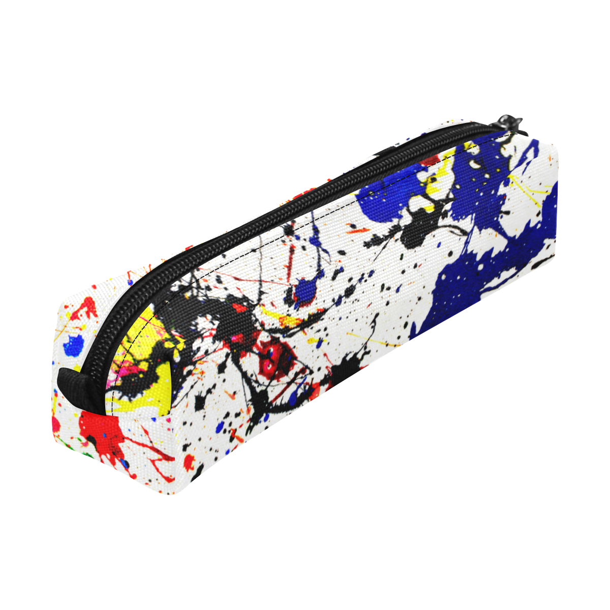 Blue & Red Paint Splatter Pencil Pouch/Small (Model 1681)