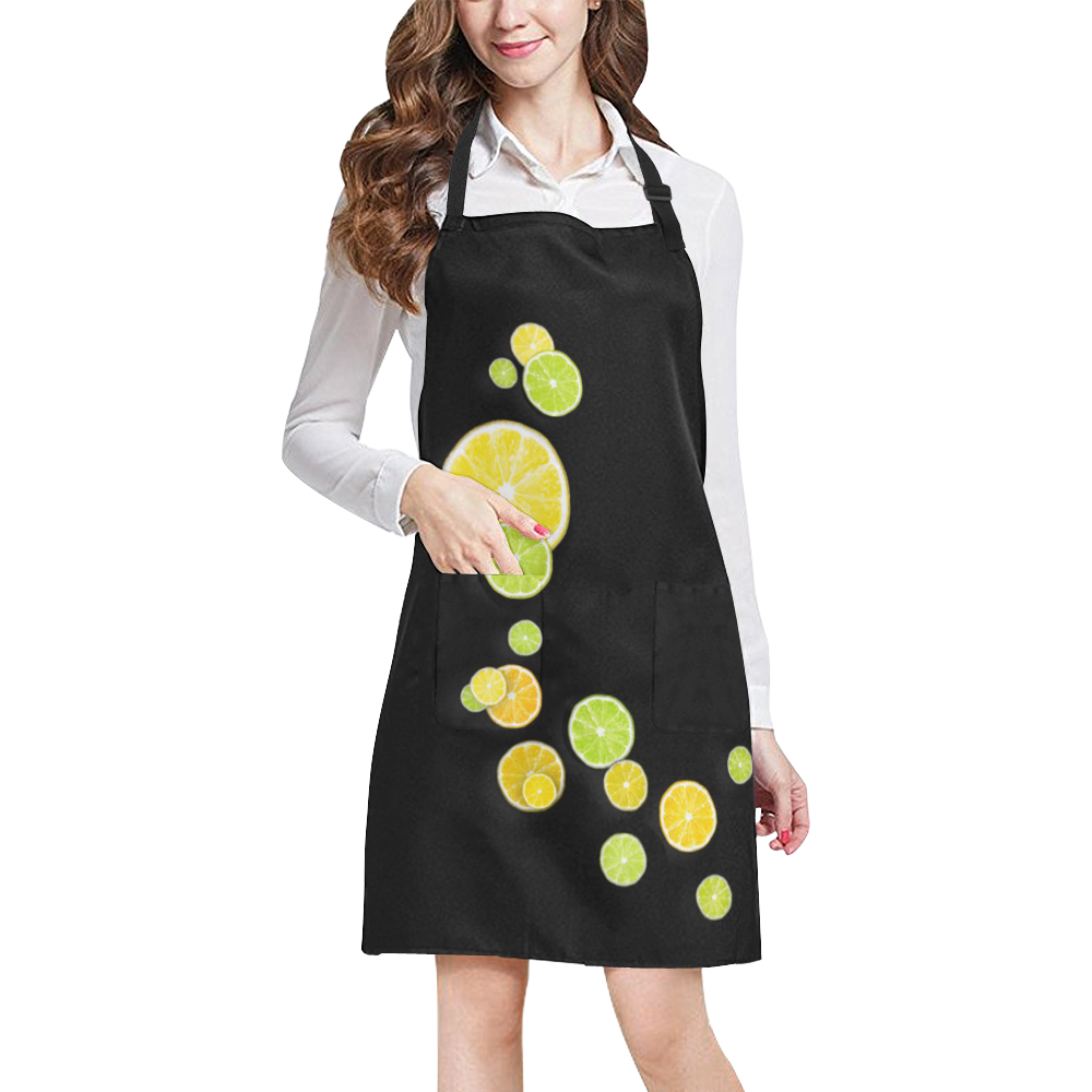 Loudly Lime Falling Limes All Over Print Apron
