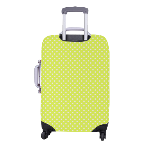 Yellow polka dots Luggage Cover/Medium 22"-25"