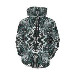 Swirl-Dye Spider Black All Over Print Hoodie for Men/Large Size (USA Size) (Model H13)