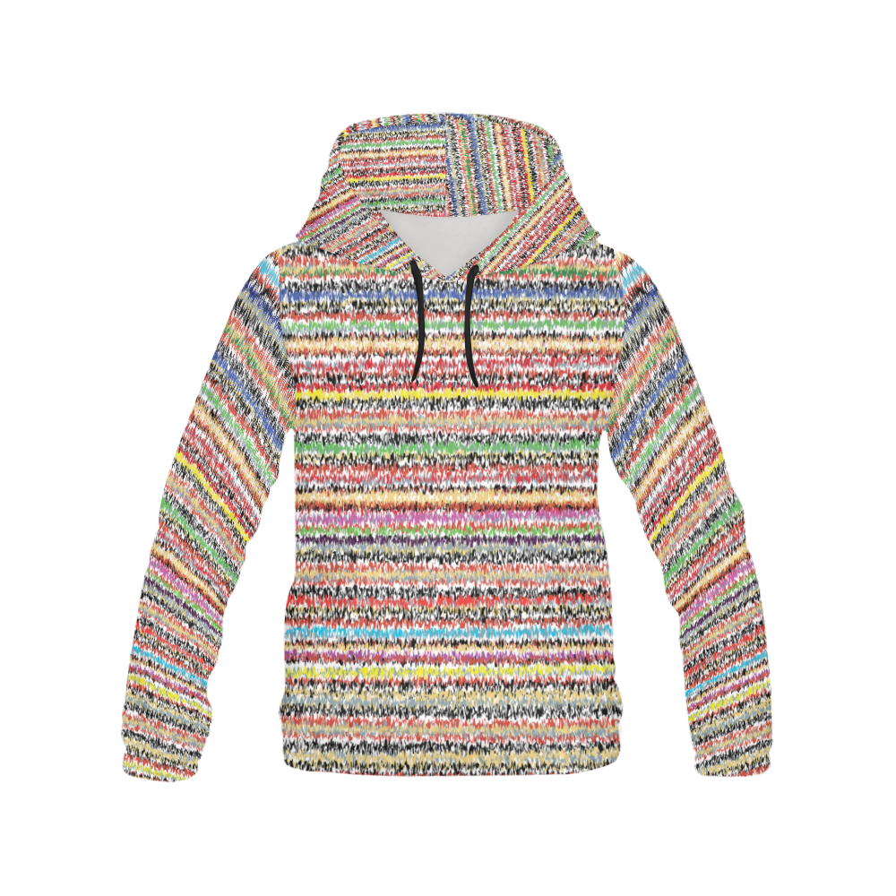 Patterns of colorful lines All Over Print Hoodie for Men/Large Size (USA Size) (Model H13)
