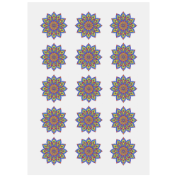 Brilliant Star Mandala Personalized Temporary Tattoo (15 Pieces)