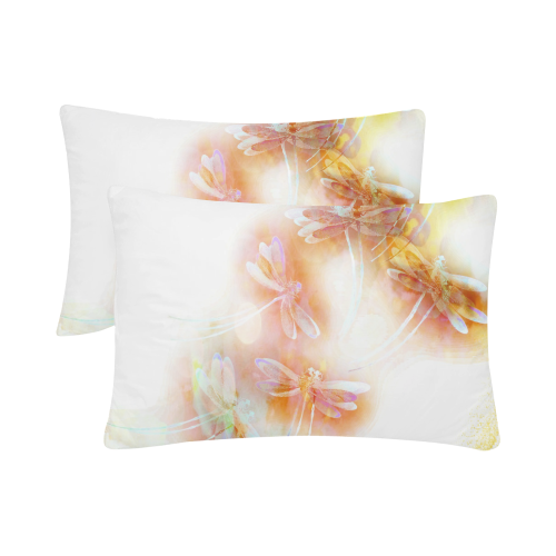 Watercolor dragonflies Custom Pillow Case 20"x 30" (One Side) (Set of 2)