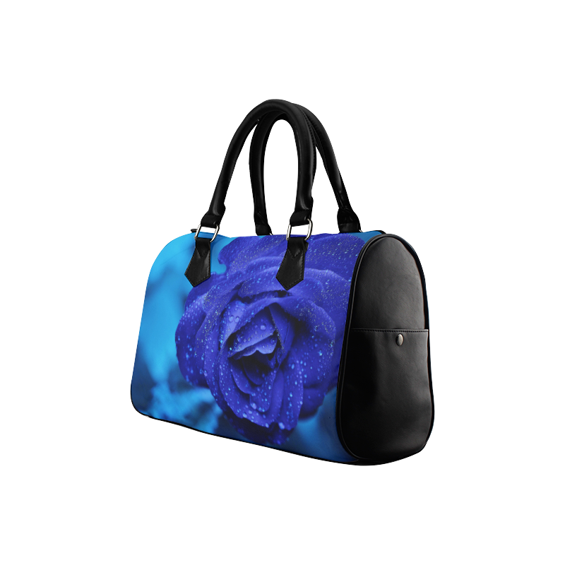 Blue rose Boston Handbag (Model 1621)
