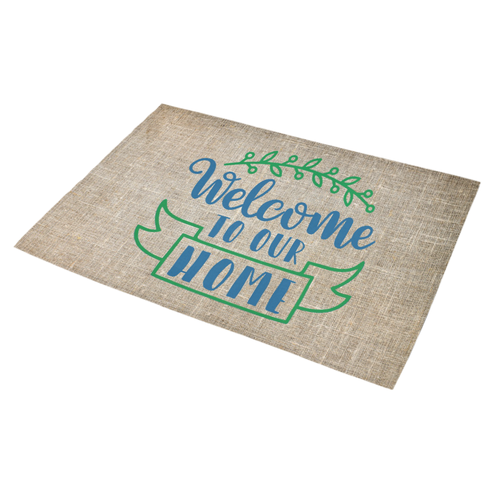 Welcome to Our Home Door Mat Azalea Doormat 30" x 18" (Sponge Material)