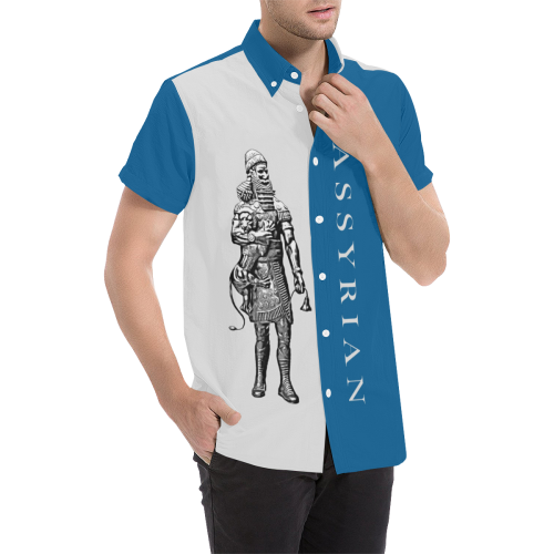 GIlgamish Men's All Over Print Short Sleeve Shirt/Large Size (Model T53)