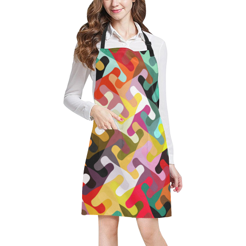 Colorful shapes All Over Print Apron