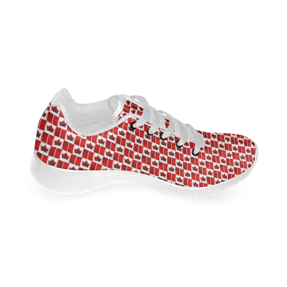 Kid's Canada Flag Running Shoes Kid's Running Shoes (Model 020)