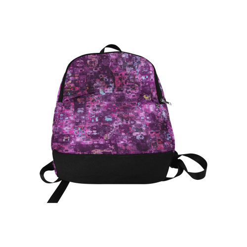 Purple Pink Floral Grunge Fabric Backpack for Adult (Model 1659)