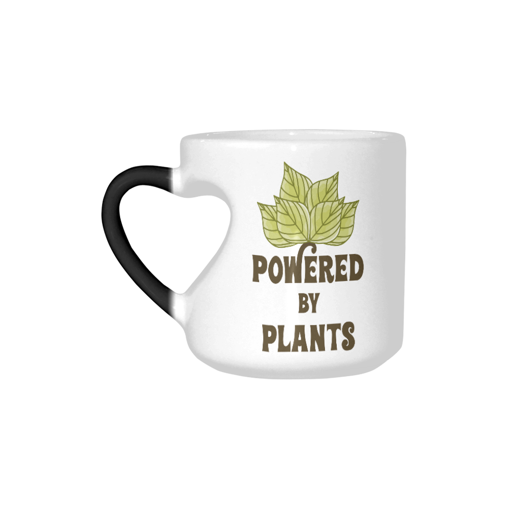 Powered by Plants (vegan) Heart-shaped Morphing Mug