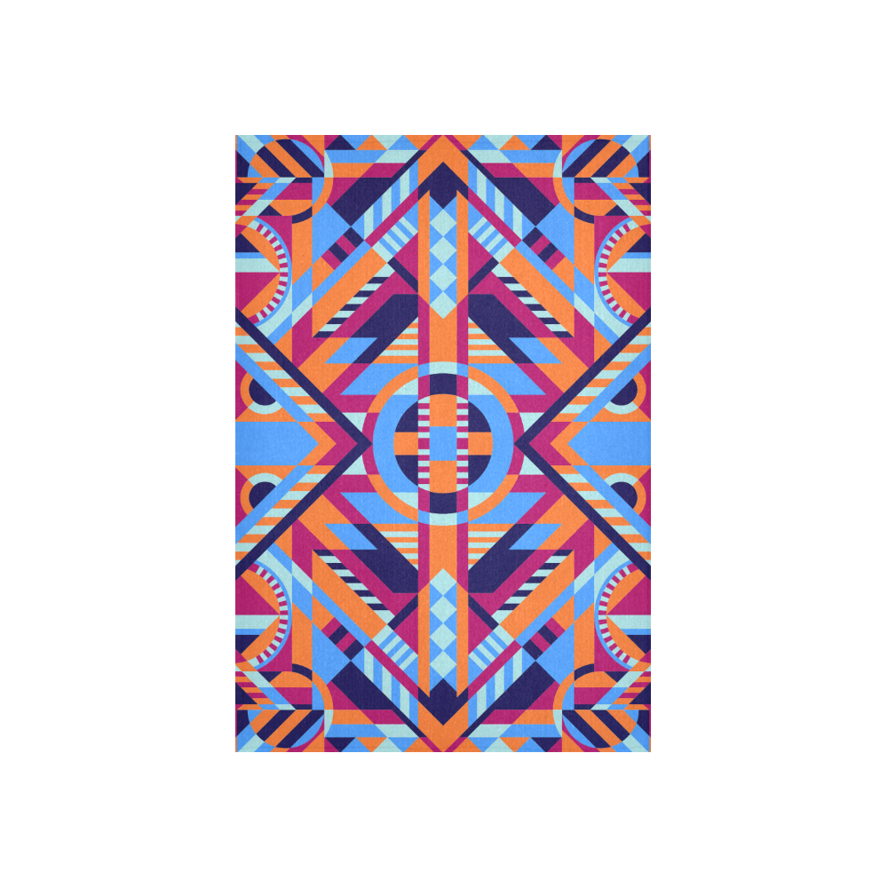 Modern Geometric Pattern Cotton Linen Wall Tapestry 40"x 60"
