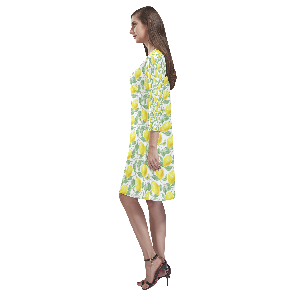 Lemons And Butterfly Rhea Loose Round Neck Dress(Model D22)