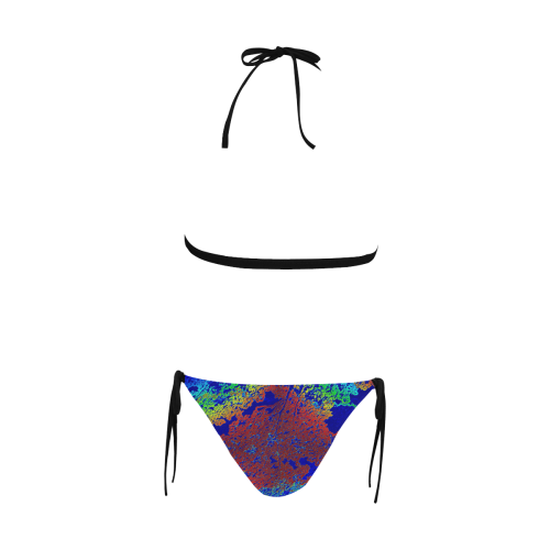 Blues Buckle Front Halter Bikini Swimsuit (Model S08)