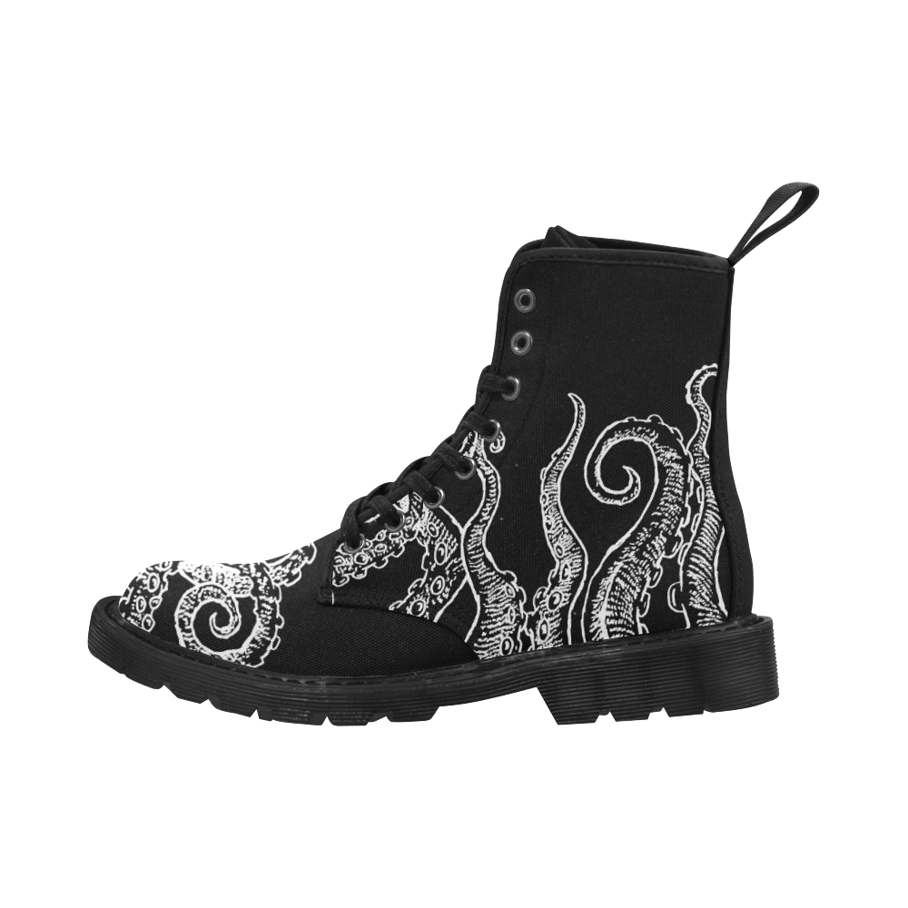tentaclesblackbig2 Martin Boots for Men (Black) (Model 1203H)