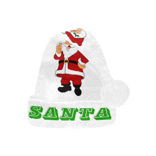 SANTA White/Green Santa Hat