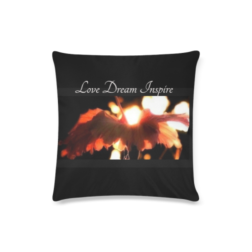 Tangerine Sunset #LoveDreamInspireCo Custom Zippered Pillow Case 16"x16"(Twin Sides)