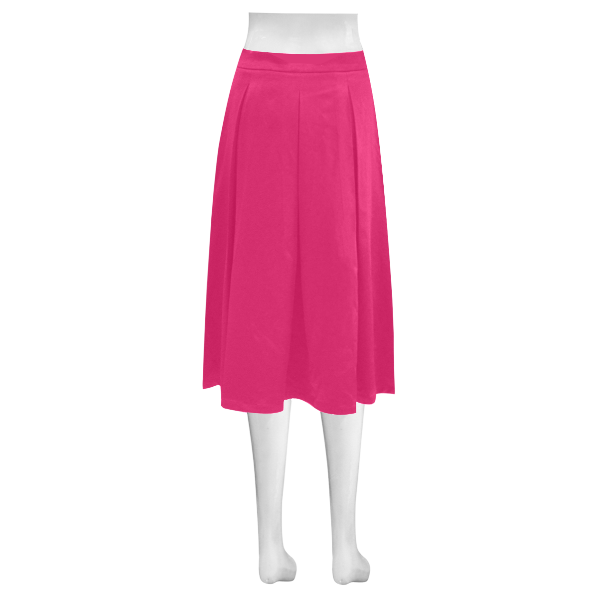 color ruby Mnemosyne Women's Crepe Skirt (Model D16)