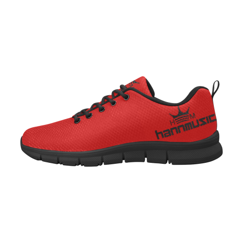 red/blk hannmusic sport Men's Breathable Running Shoes (Model 055)