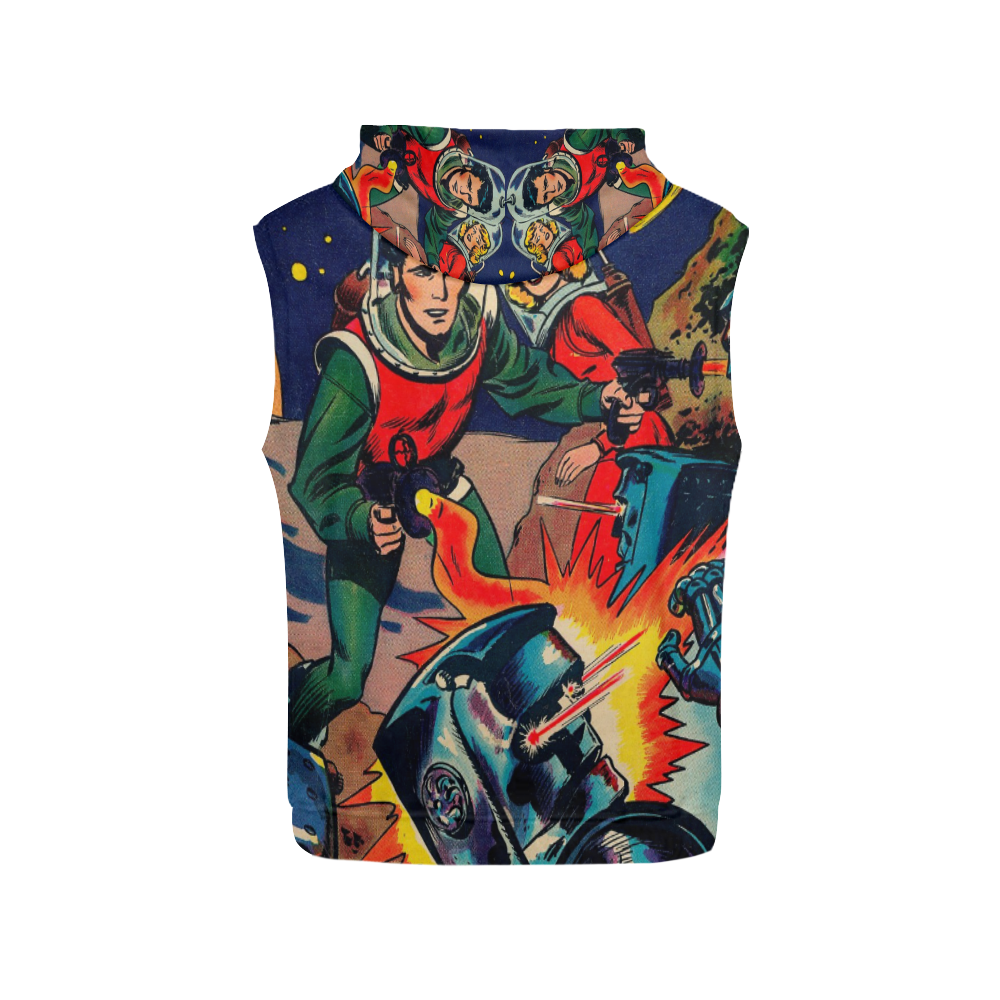 Battle in Space All Over Print Sleeveless Hoodie for Men (Model H15)