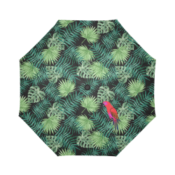 Parrot And Leaves Auto-Foldable Umbrella (Model U04)