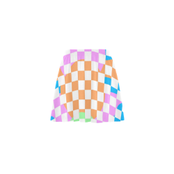 Colorful Retro Checkerboard Mini Skating Skirt (Model D36)