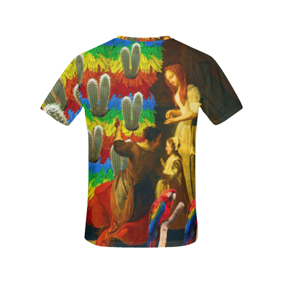 AND THIS, IS THE RAINBOW BRUSH CACTUS. II All Over Print T-Shirt for Women (USA Size) (Model T40)
