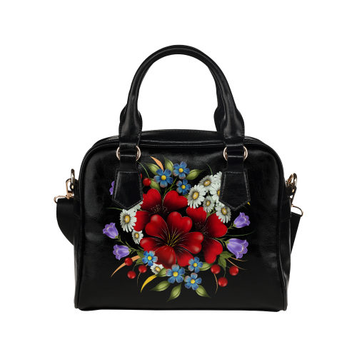 Bouquet Of Flowers Shoulder Handbag (Model 1634)