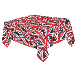 Union Jack British UK Flag Cotton Linen Tablecloth 52"x 70"