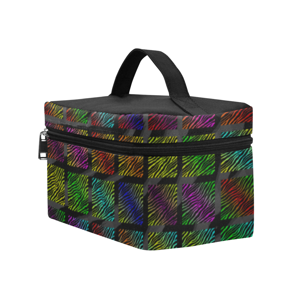Ripped SpaceTime Stripes Collection Cosmetic Bag/Large (Model 1658)