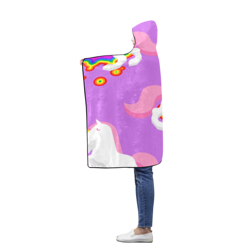 manta de franela unicornios Flannel Hooded Blanket 40''x50''
