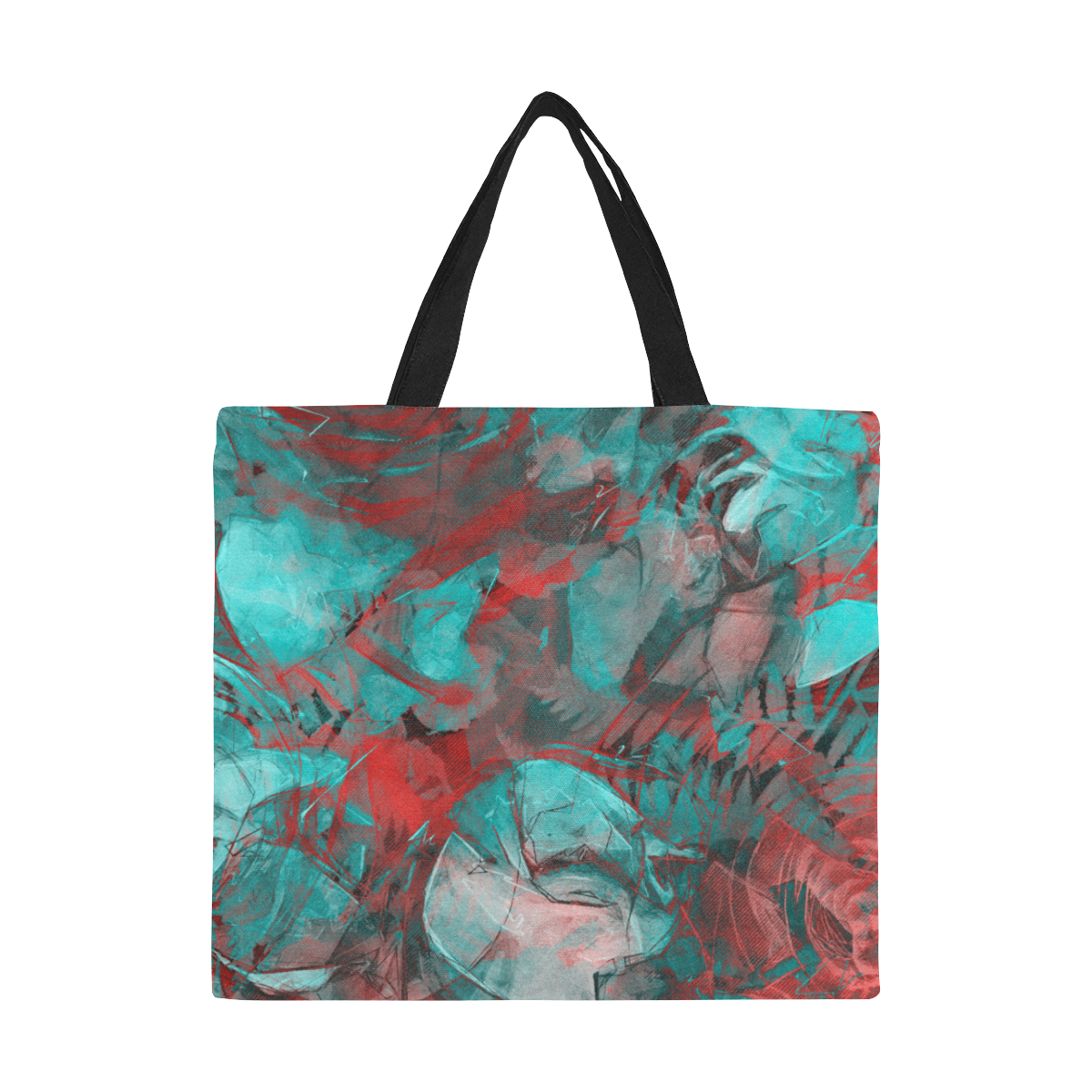 flowers flora #roses All Over Print Canvas Tote Bag/Large (Model 1699)