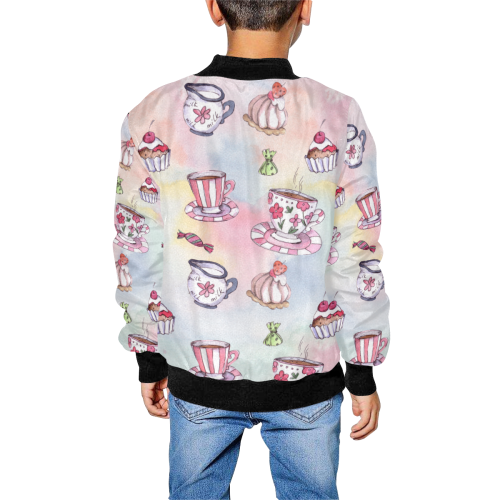 Coffee and sweeets Kids' All Over Print Bomber Jacket (Model H40)