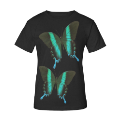 Papilio blumei butterflies painting Women's Raglan T-Shirt/Front Printing (Model T62)