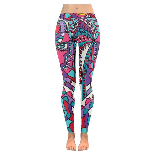 Tickled Women's Low Rise Leggings (Invisible Stitch) (Model L05)