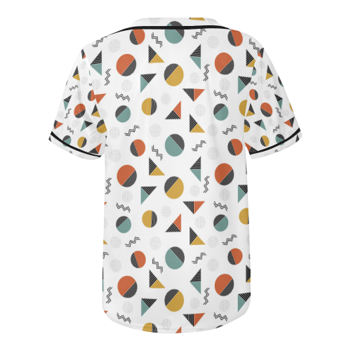 Geo Cutting Shapes All Over Print Baseball Jersey for Men (Model T50)