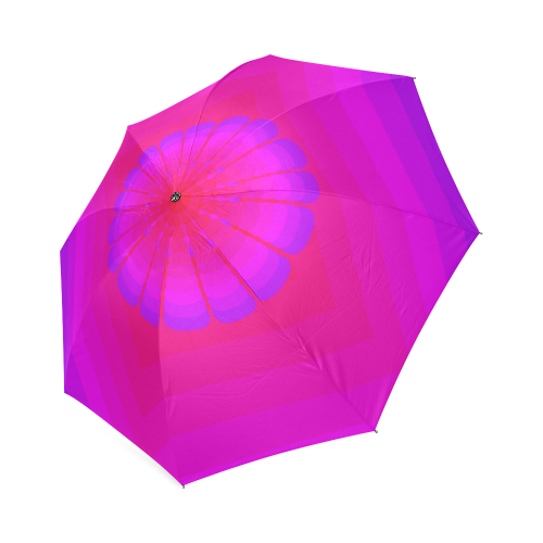 Pink flower on pink violet multiple squares Foldable Umbrella (Model U01)