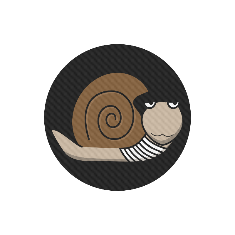 Escargot ~ French Snail Round Mousepad