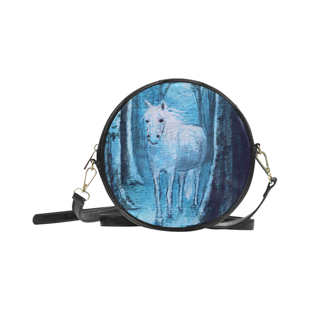 Midsummer Dream Horse Round Sling Bag (Model 1647)