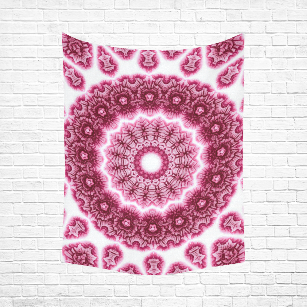 Love And Spiritual Rose Quartz Healing Energy Source Blacklight Mandala Magick Cotton Linen Wall Tapestry 60"x 80"
