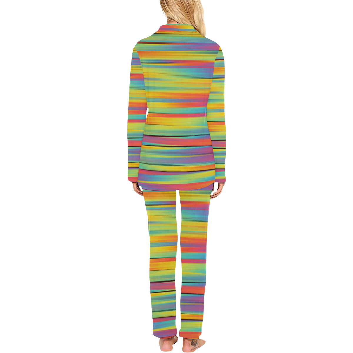Rainbow Swirl Women's Long Pajama Set