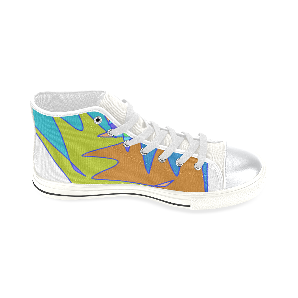 Abstract Design 2020 High Top Canvas Shoes for Kid (Model 017)
