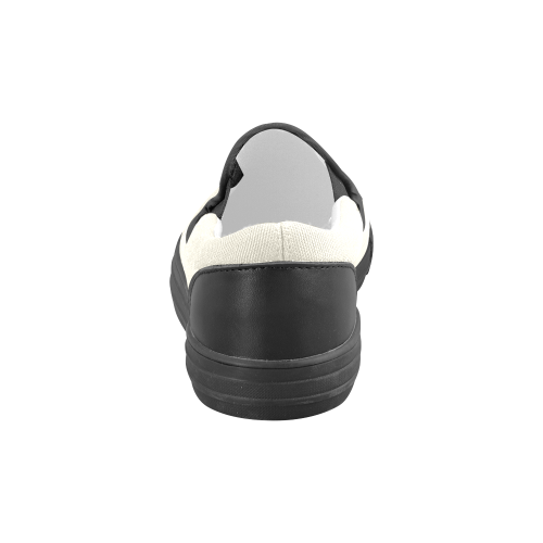 Eggshell Men's Slip-on Canvas Shoes (Model 019)
