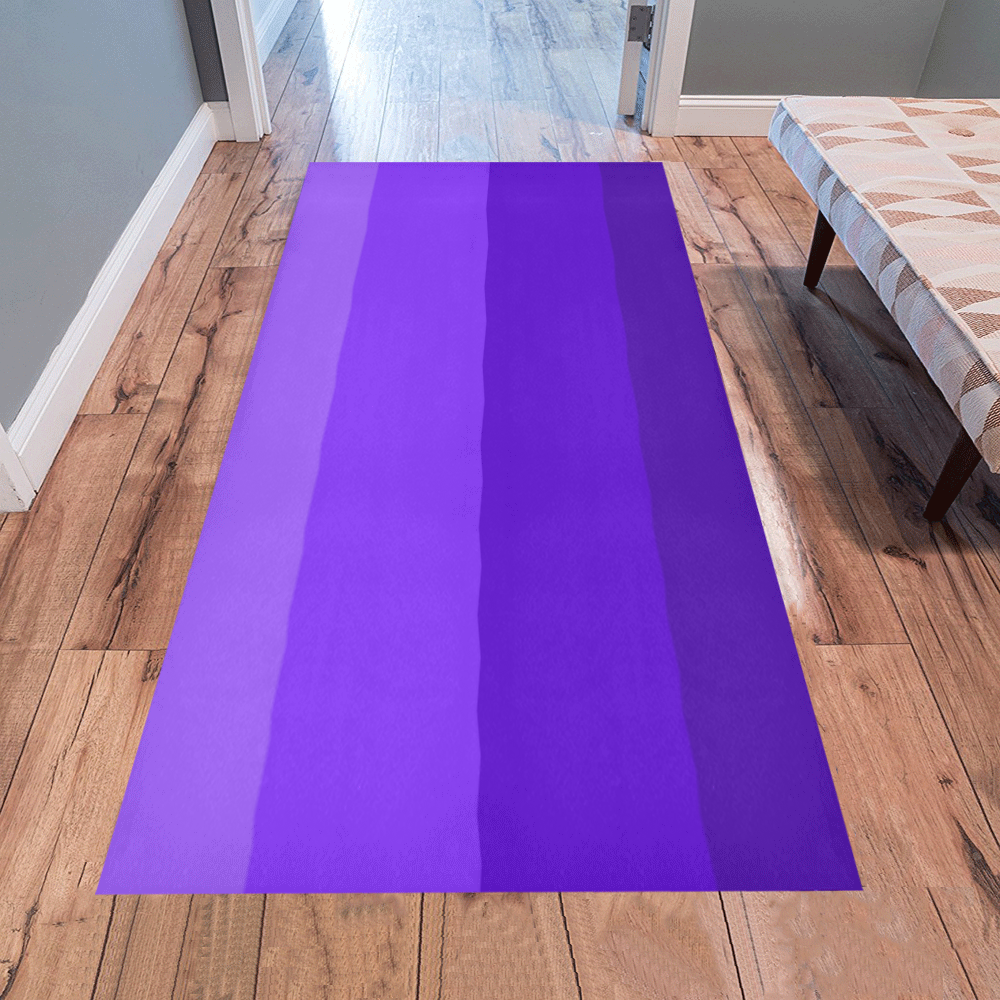 Purple stripes Area Rug 7'x3'3''