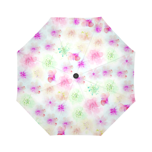 watercolor flowers 4 Auto-Foldable Umbrella (Model U04)