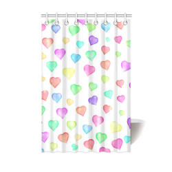 Pastel Hearts Shower Curtain 48"x72"