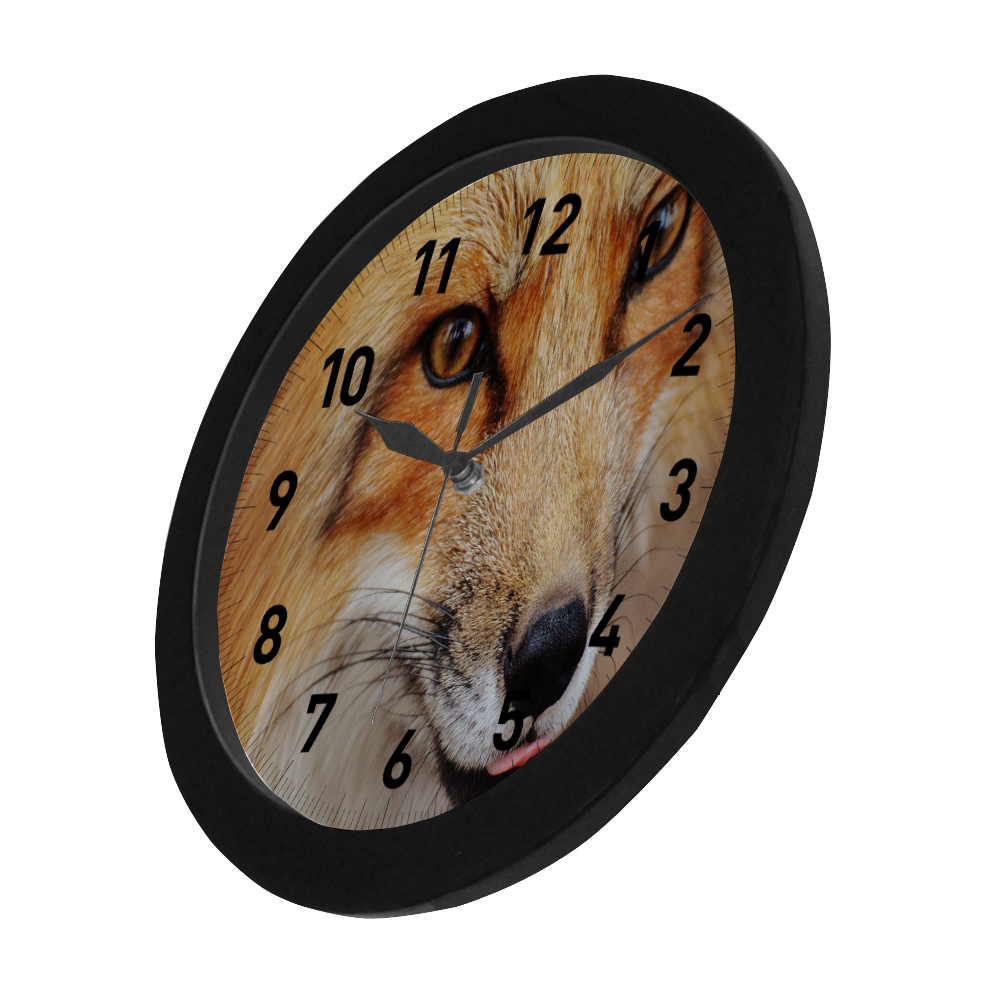 Silly Fox Circular Plastic Wall clock
