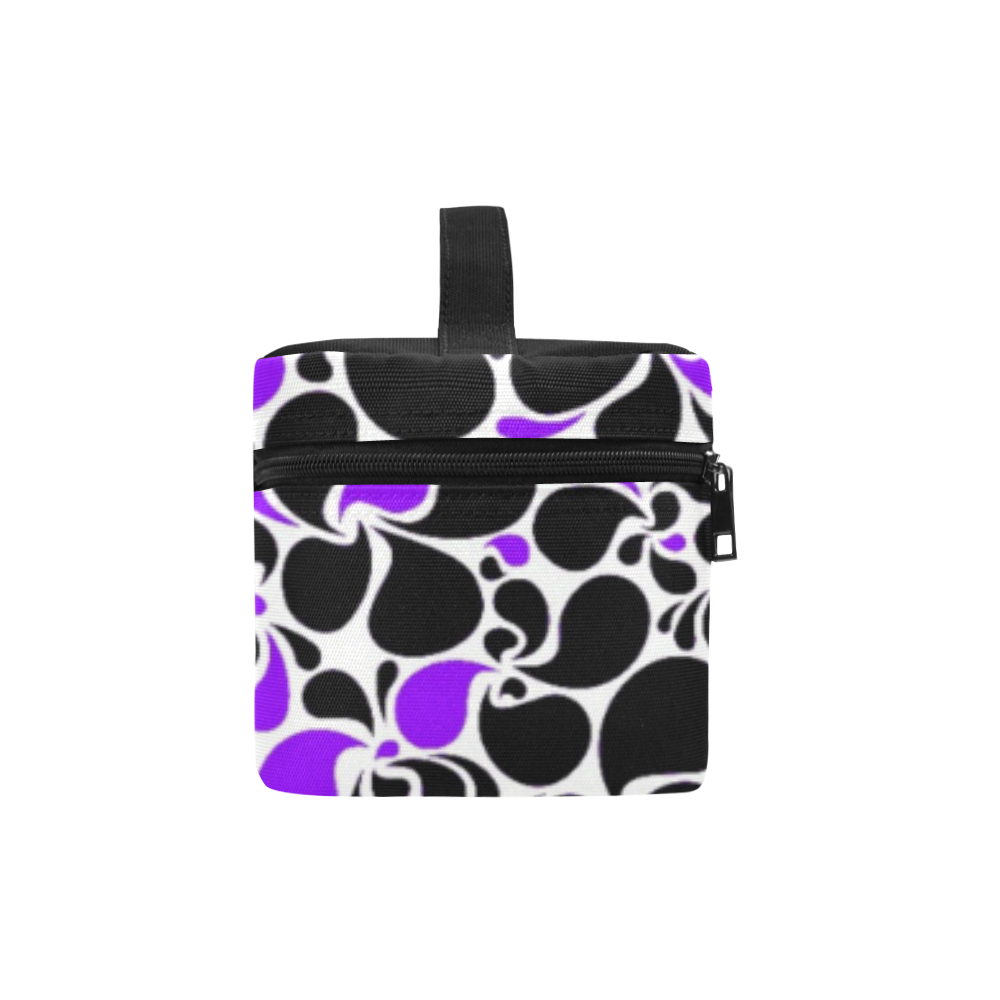 purple black paisley Cosmetic Bag/Large (Model 1658)