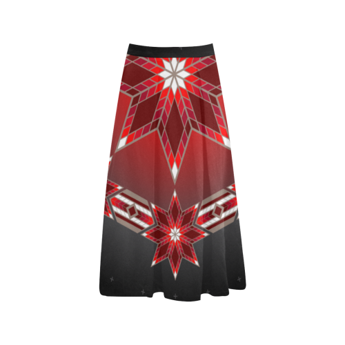 Morning Stars Circle Red Aoede Crepe Skirt (Model D16)