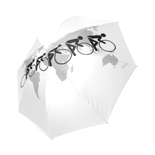 The Bicycle Race 3 Black Foldable Umbrella (Model U01)